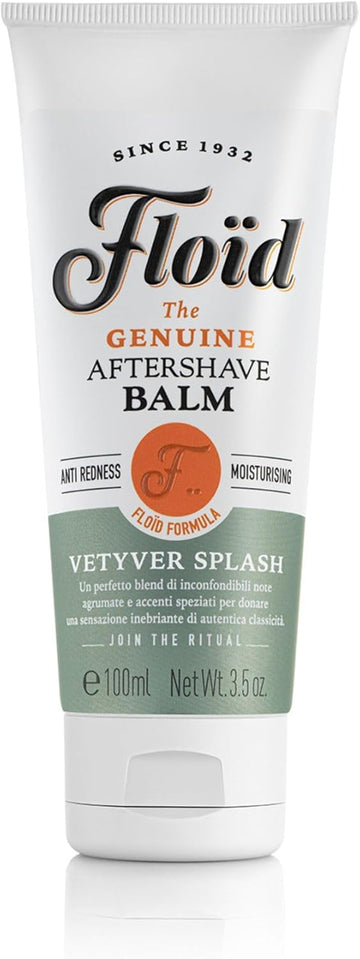 Floid Vetyver Splash Aftershave Balm (100Ml), Men'S Aftershave Balm With Allantoin, Glycerin And Aloe Juice To Moisturise, Protect, And Regenerate Skin, Soothing Post Shave Balm