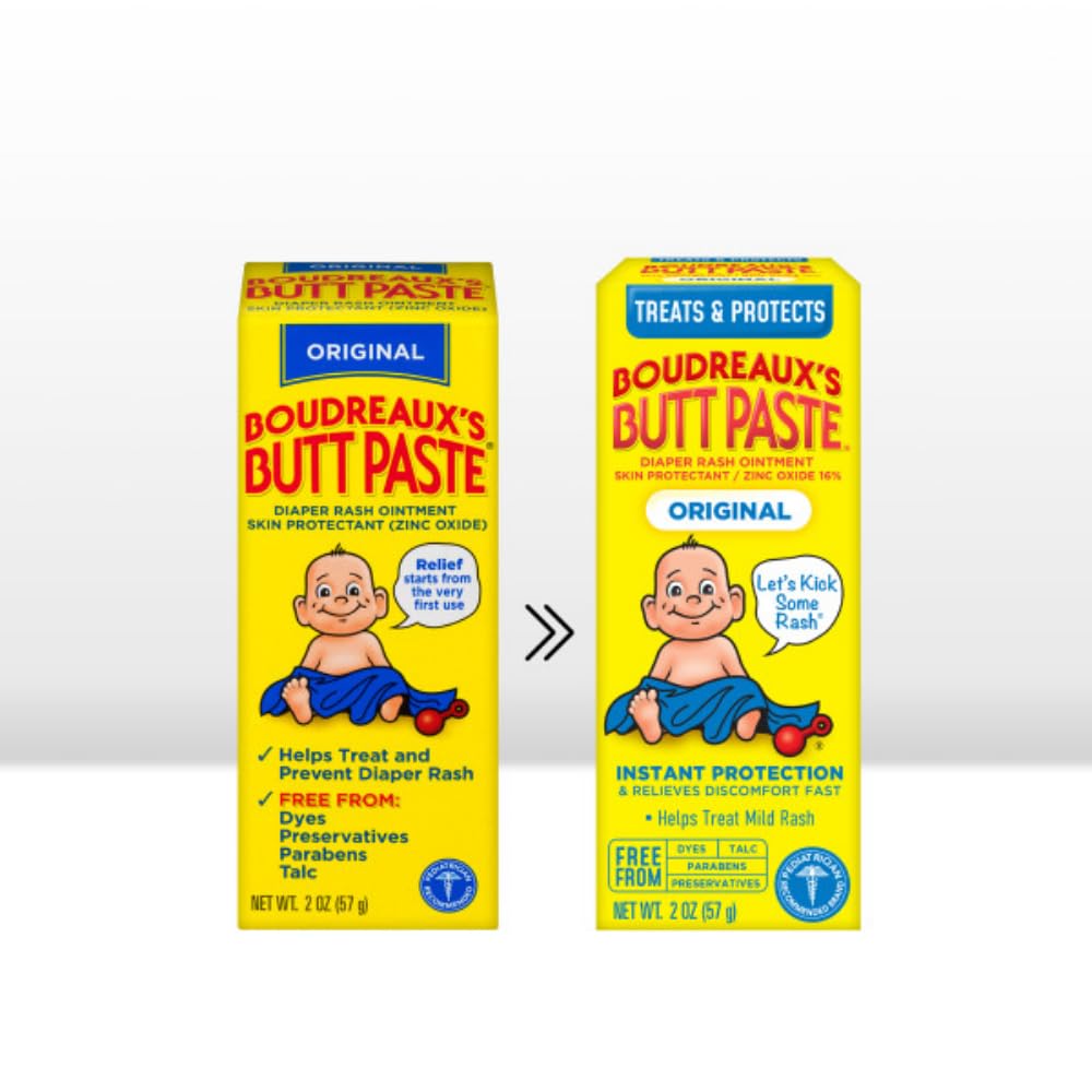 Boudreaux's Butt Paste Butt Paste Diaper Rash Ointment, Variety Pack, Original & Maximum Strength (2oz, 2 of each) : Baby