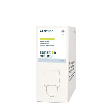 Attitude Gentle Hand Soap For Sensitive Skin, Ewg Verified, Enriched With Oats, Dermatologically Tested, Vegan, Unscented, Bulk Refill, 67.6 Fl Oz