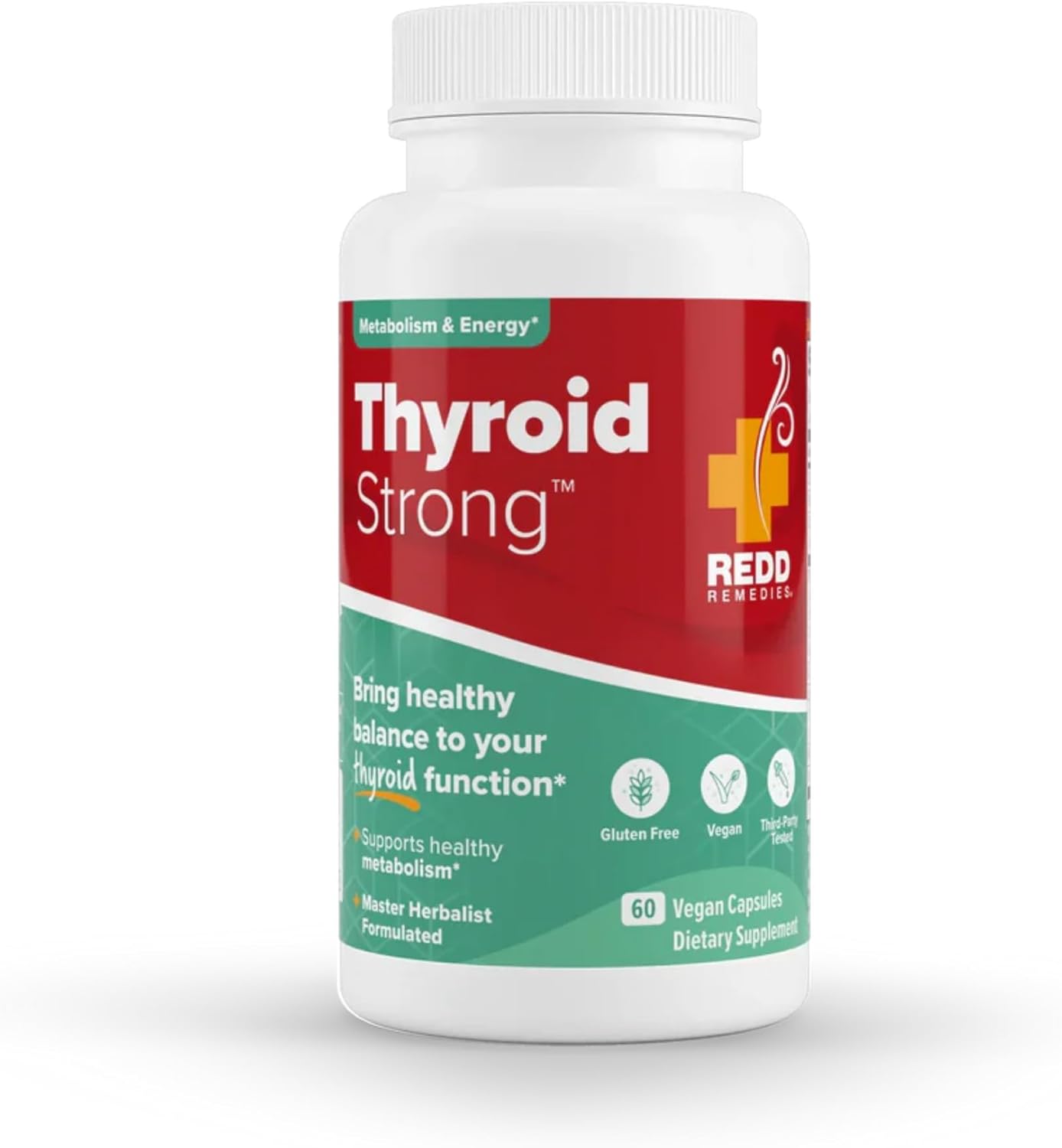 Redd Remedies, Thyroid Strong, Supports Healthy Thyroid Function And Balance, 60 Vegan Capsules
