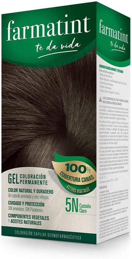 Farmatint 8C Light Ash Blonde Gel | Natural And Long Lasting Colour | Plant Components And Natural Oils | Ammonia Free | Paraben Free | Dermatologically Tested