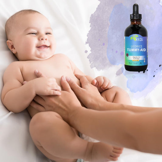 Mountain Meadow Herbs Licorice Tummy Aid for Young Ones with Gas, Colic, or Upset Stomach | Natural Gas Drops for Infants | Alcohol-Free | 4 oz