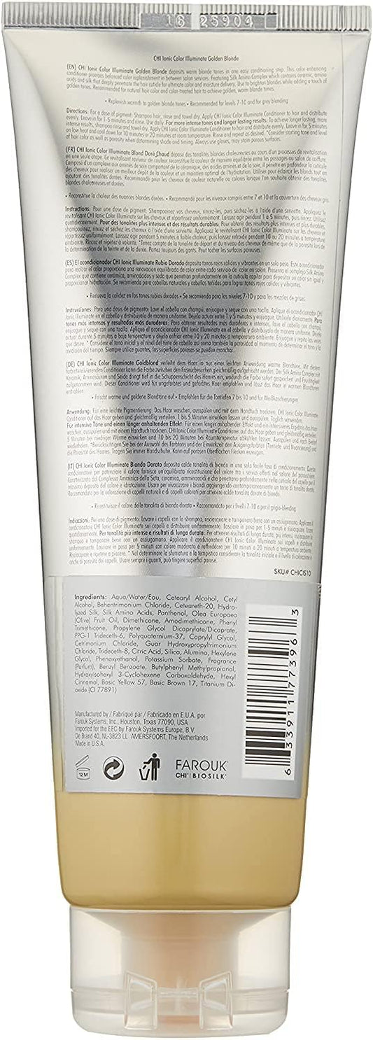 Chi Ionic Color Illuminate Conditioner, Teal Blue, Color Enhancing Conditioner, 251 Ml