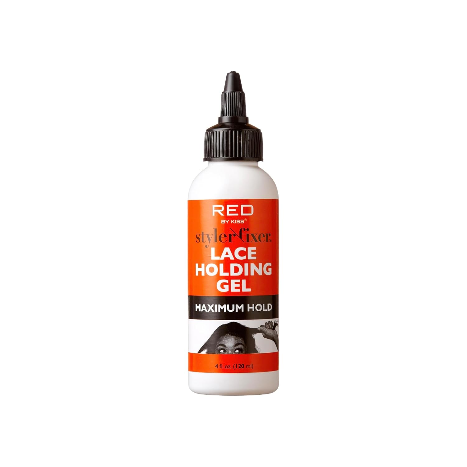 Red By Kiss Styler Fixer Lace Holding Gel, Long Lasting 72-Hr Wear, Quick-Dry Formula For Seamless Lace Application, Scalp Protection & Conditioning (Extreme Hold, 4 Fl Oz)