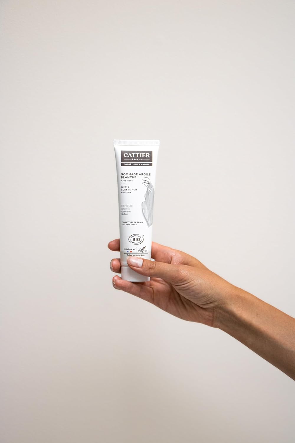 Cattier Organic White Clay Face Scrub With Aloe Vera 100 Ml : Beauty & Personal Care