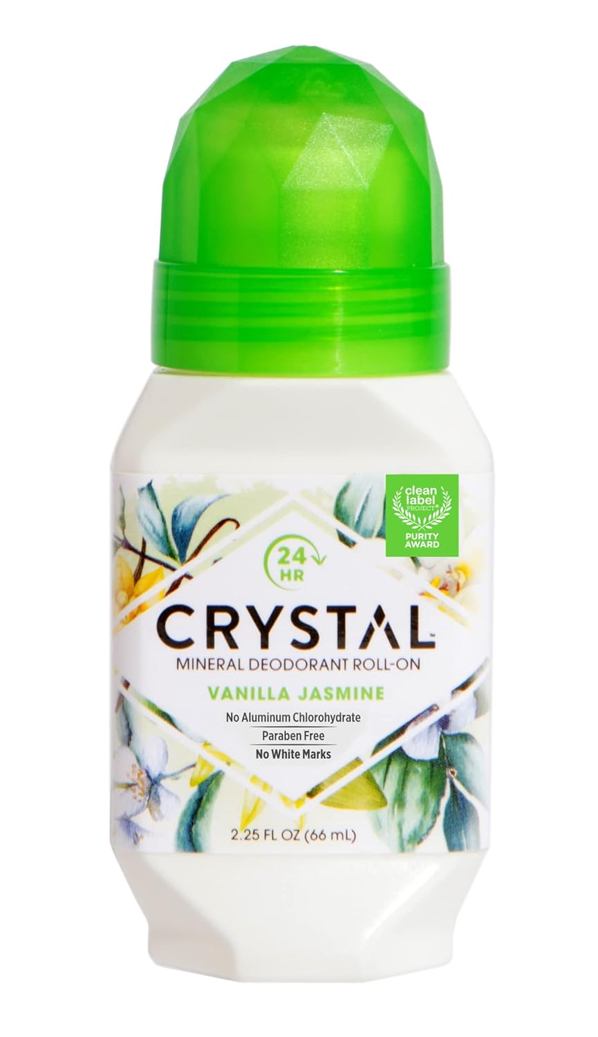 Crystal Mineral Deodorant Roll-On, Vanilla Jasmine, 2.25 fl oz