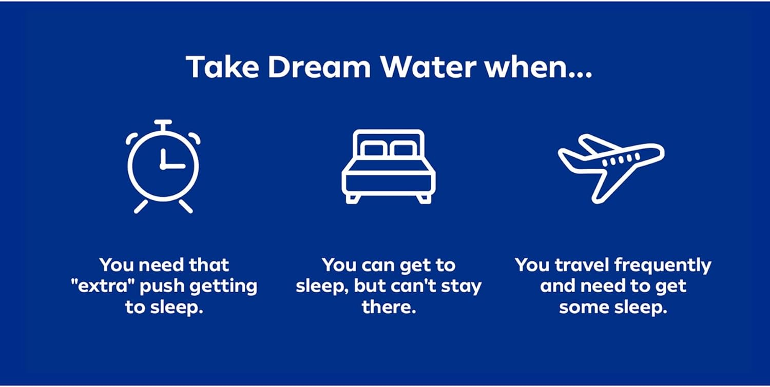 Dream Water Sleep Aid, Powder; GABA, MELATONIN, 5-HTP, Snoozeberry, 60 Count : Health & Household