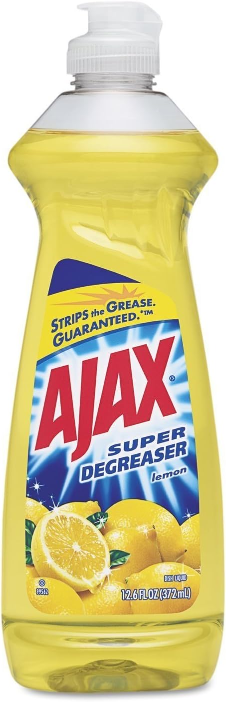 Ajax Super Degreaser Dish Liquid-Lemon - 12.6 oz per Bottle (2 Bottles) : Health & Household