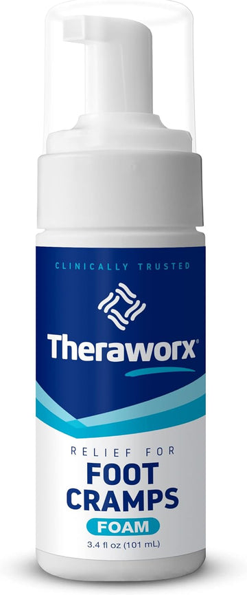 Theraworx Relief for Foot Cramps Foam Fast-Acting Foot Cramps, Spasms, Soreness Relief - 3.4 oz - 1 Count