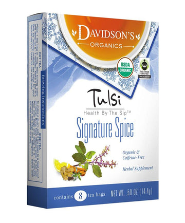 Davidson'S Organics, Tulsi Signature Spice, 8-Count Tea Bags, Pack Of 12