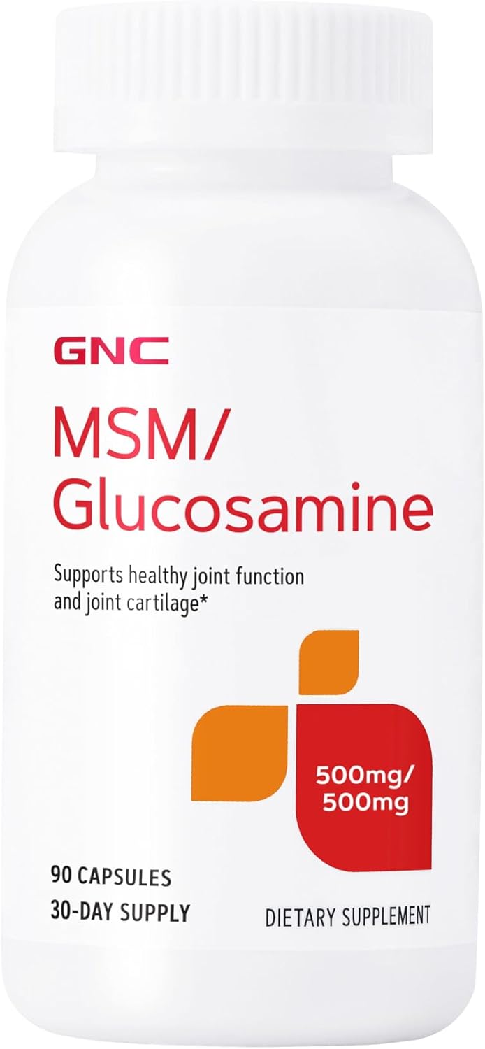 Gnc Msm Glucosamine 500Mg Supplement, Supports Healthy Joint Function, Supports Healthy Joint Cartilage, 30 Servings : Health & Household