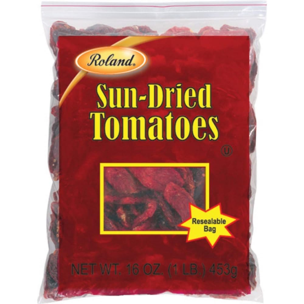 Roland Foods Sun-Dried Tomato Halves, 1 Pound Bag, Pack Of 3