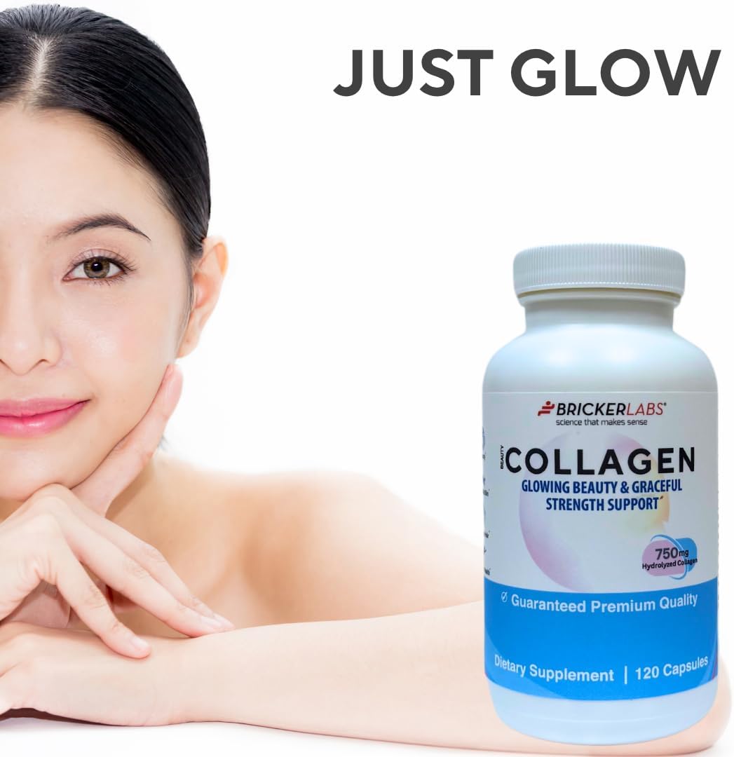 Bricker Labs Collagen For Men & Women - Type I, Iii Hydrolized Collagen Supplement 750Mg, 1 Collagen Capsule Daily - 120 Servings : Health & Household