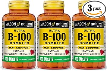 Mason Natural Ultra B,100 Complex, 100,Day Supply, For Normal Immune Support And Energy Metabolism