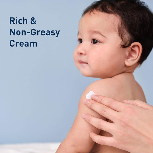 Cerave Baby Cream, Gentle Moisturizing Cream With Ceramides, Fragrance, Paraben, Dye & Phthalates Free, Rich & Non-Greasy Feel, Gentle Baby Skin Care, 8 Ounce