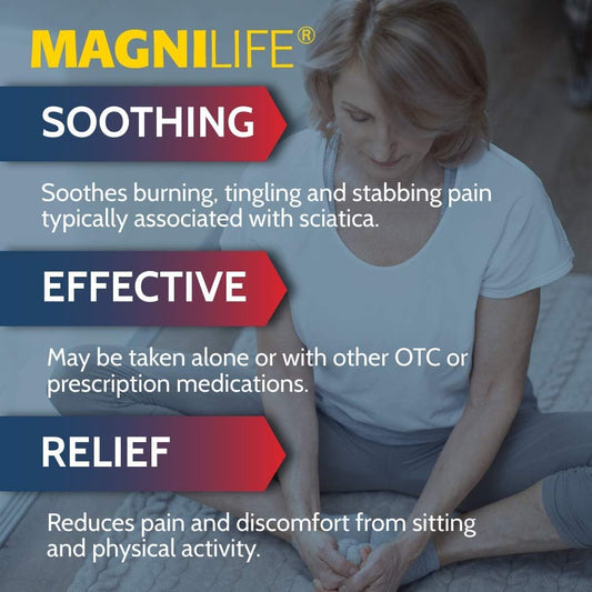 Magnilife Leg & Back Pain Relief, Fast-Acting Pain Relief, Naturally Soothe Burning, Tingling And Stabbing Pains - 125 Tablets