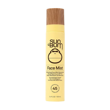 Sun Bum Original Spf Sunscreen 45 Mist | Vegan Hawaii 104 Act Compliant (Octinoxate & Oxybenzone Free) Broad Spectrum Moisturizing Uva/Uvb Facial Sunscreen | 3.4 Oz, Clear