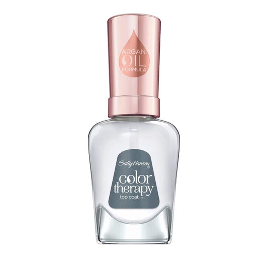 Sally Hansen Color Therapy Nail Polish, Top Coat, 0.5 Ounce, Long-Lasting Nail Polish With Gel Shine And Nourishing Care, Pack Of 2