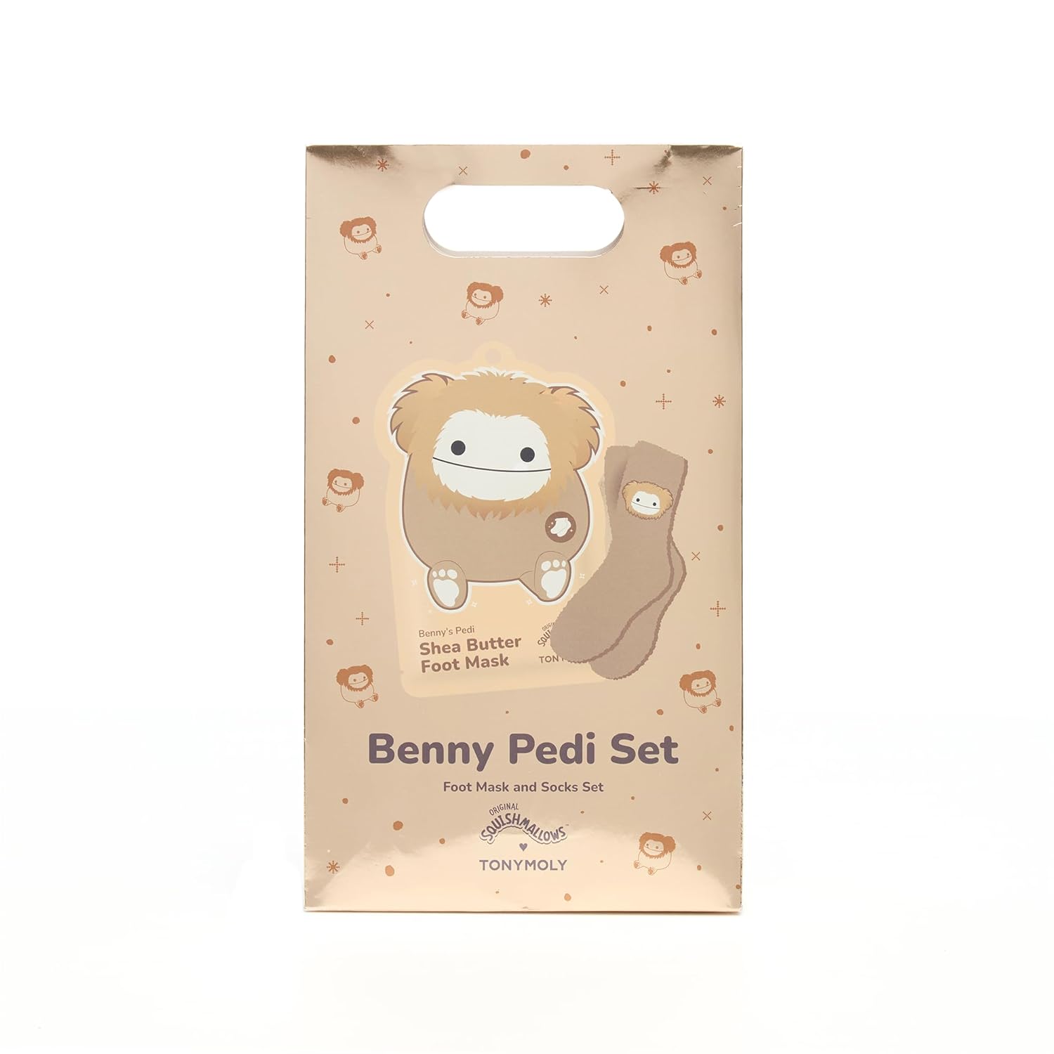 Tonymoly X Squishmallows Benny Pedi Set - Shea Butter Foot Mask With Cozy Benny Socks - Ultimate Foot Pampering Kit