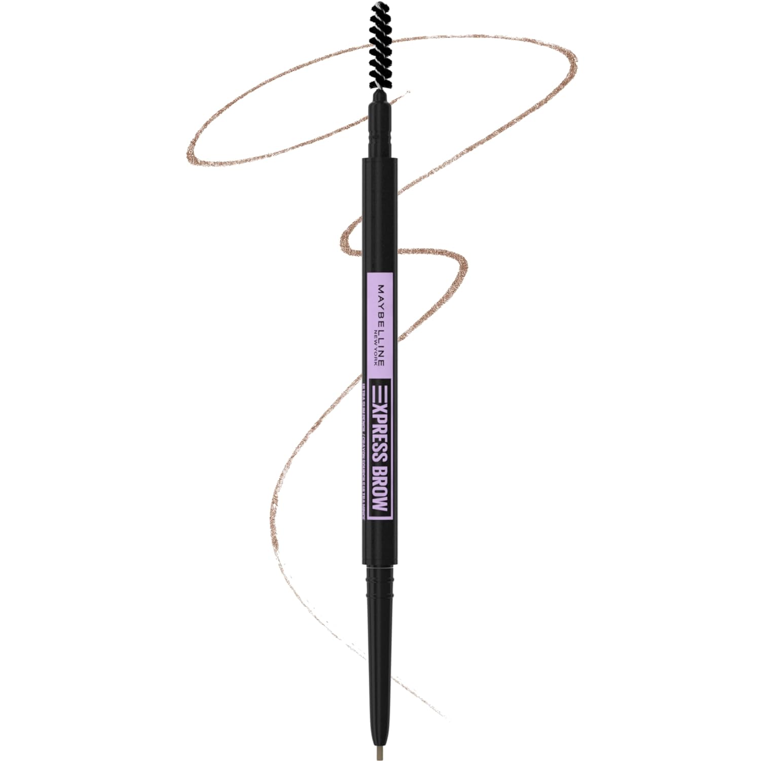 Maybelline Express Brow Ultra Slim Eyebrow Makeup, Brow Pencil With Precision Tip And Spoolie For Defined Eyebrows, Blonde, 1 Count