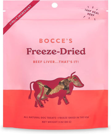 Bocce'S Bakery Beef Liver Freeze-Dried Treats, 3 Oz, All-Natural, Made In Usa, Dog Treats
