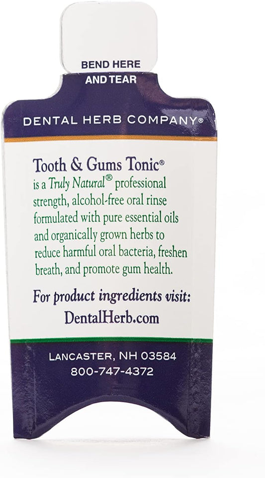 Dental Herb Company - Tonic Traveler - Single Use Tonic Mouthwash (12 Pack) with Bamboo Toothbrush