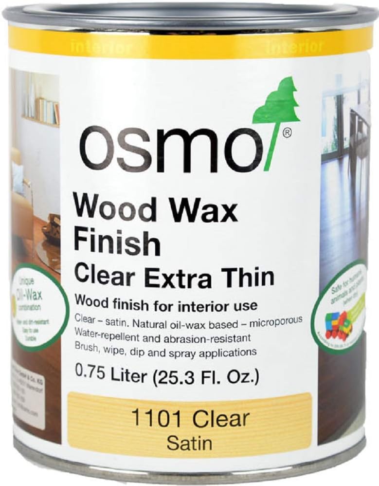 Osmo Wood Wax Finish Extra Thin - 1101 Clear - .75 Liter