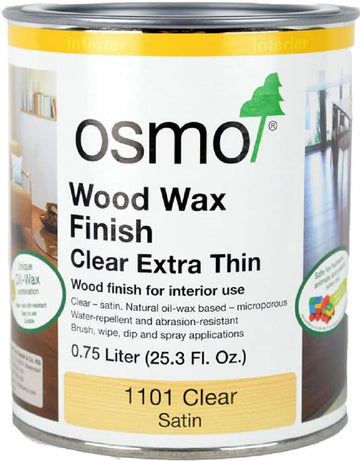Osmo Wood Wax Finish Extra Thin - 1101 Clear - .75 Liter