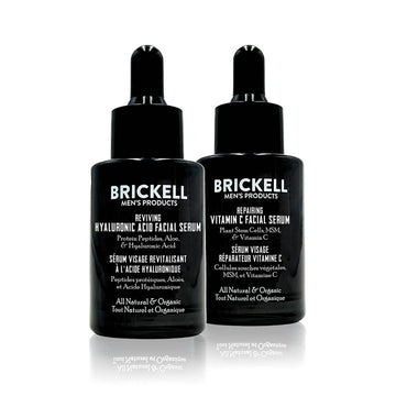 Brickell Men'S Daily Anti-Aging Day And Night Serum Routine, All Natural And Organic, Unscented