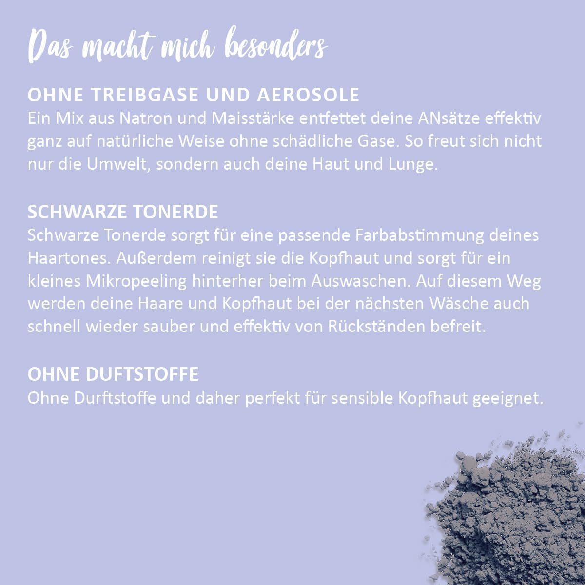 Puremetics Refill Pack: Dry Shampoo 'Sensitive 'Dark' | Dry Shampoo For Sprinkling | Dry Shampoo Without Plastic And Aerosols