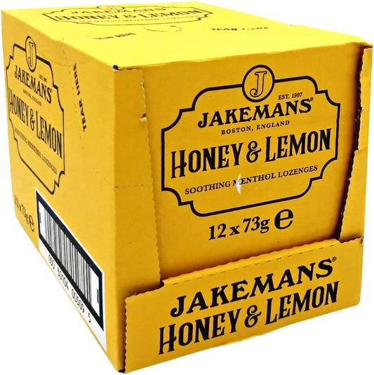 Jakemans Cherry 73G - Pack Of 12 - Soothing Menthol Lozenges - Suitable For Vegetarians, Red