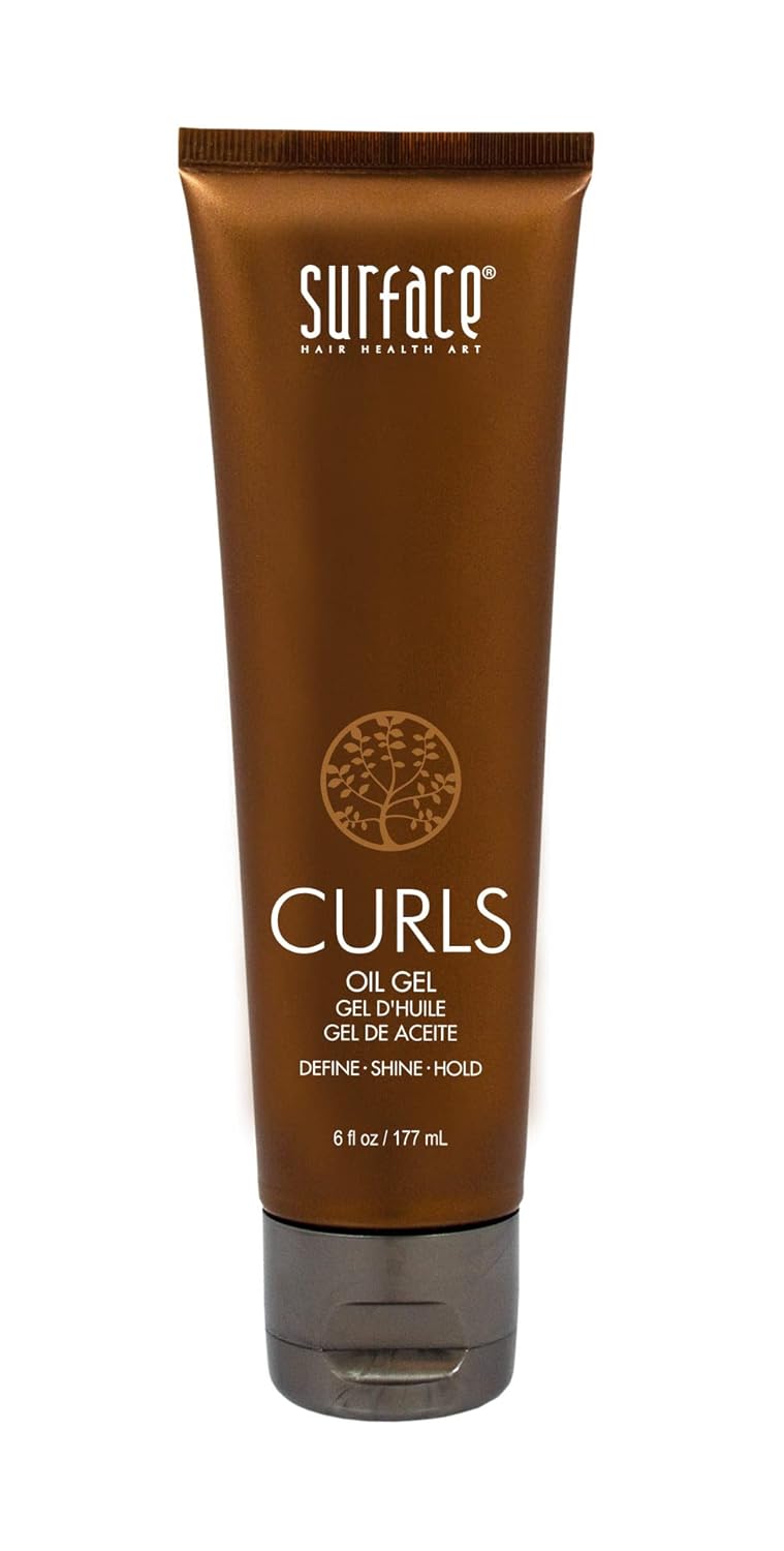 Surface Curls Oil Gel, Define, Add Shines And Moisturize For Frizz Free Styling, 6 Fl. Oz