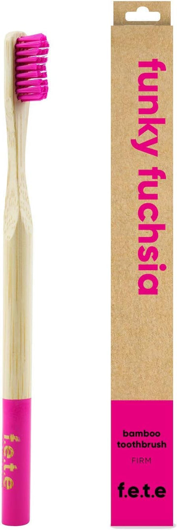 F.E.T.E | Purple Pizazz Bamboo Toothbrush | Biodegradable & Compostable Handle | Recyclable Medium Bristles | Sustainable | Vegan