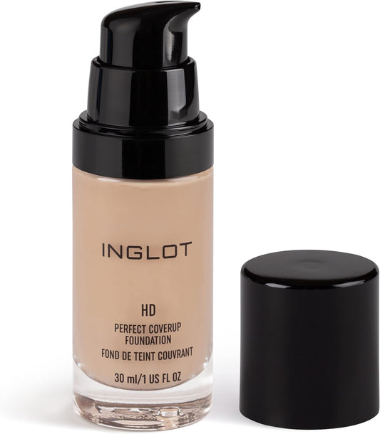 Inglot Hd Perfect Coverup Foundation - Foundation With Airbrush Effect | For Full Coverage And Long-Lasting Make-Up | Maintains A Matt Effect And Smooth Skin | 30 Ml | 76