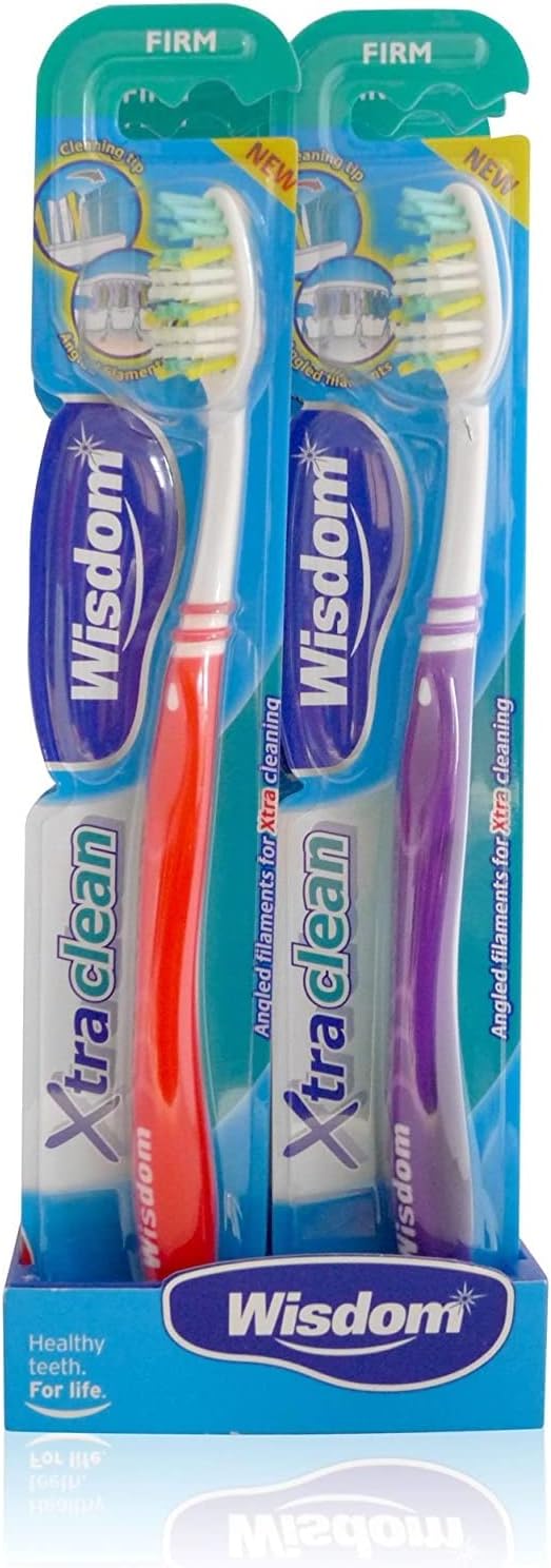 12x Wisdom Xtra Clean Manual Toothbrush Firm Bristles Teeth Cleaning Dental