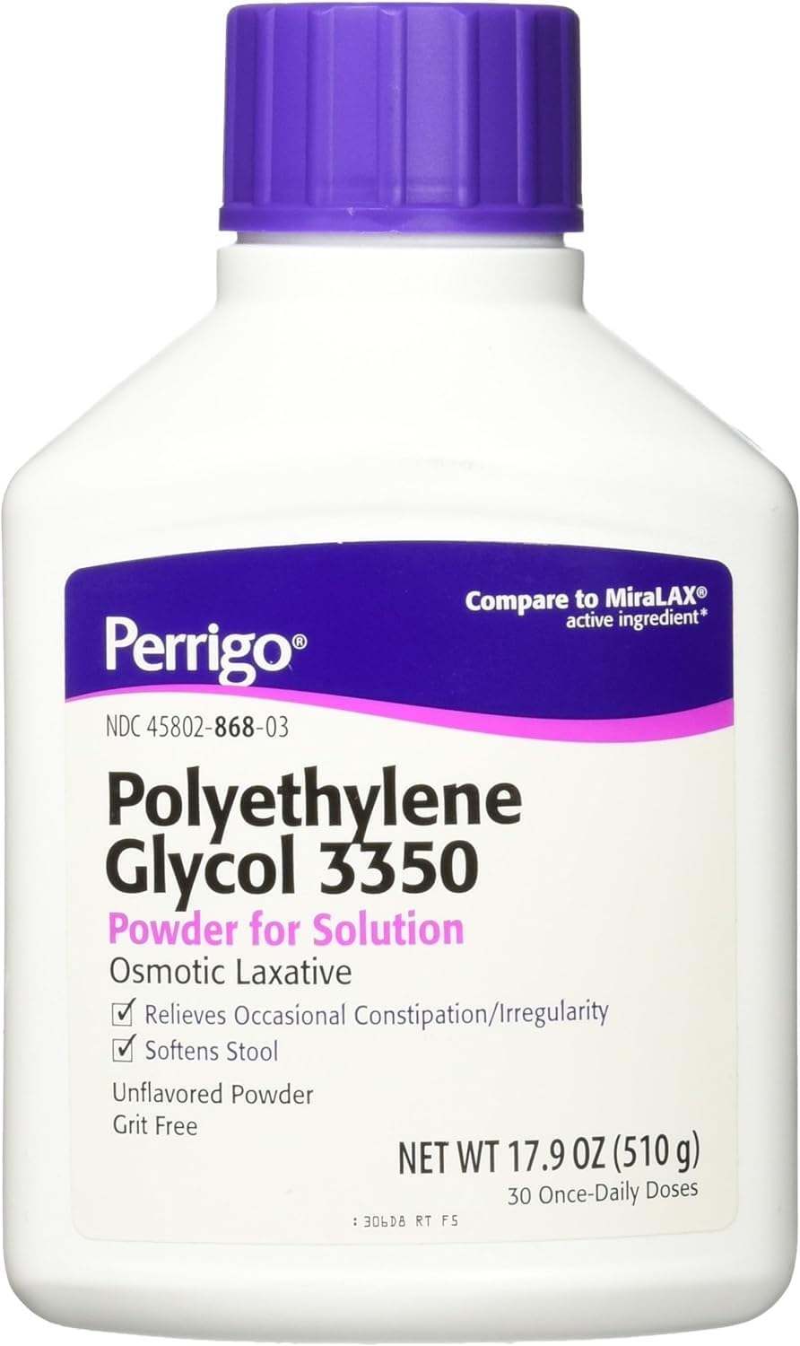 Perrigo Polyethylene Glycol 3350 17.9 Oz (510Gm) Powder (Compare To Miralax)
