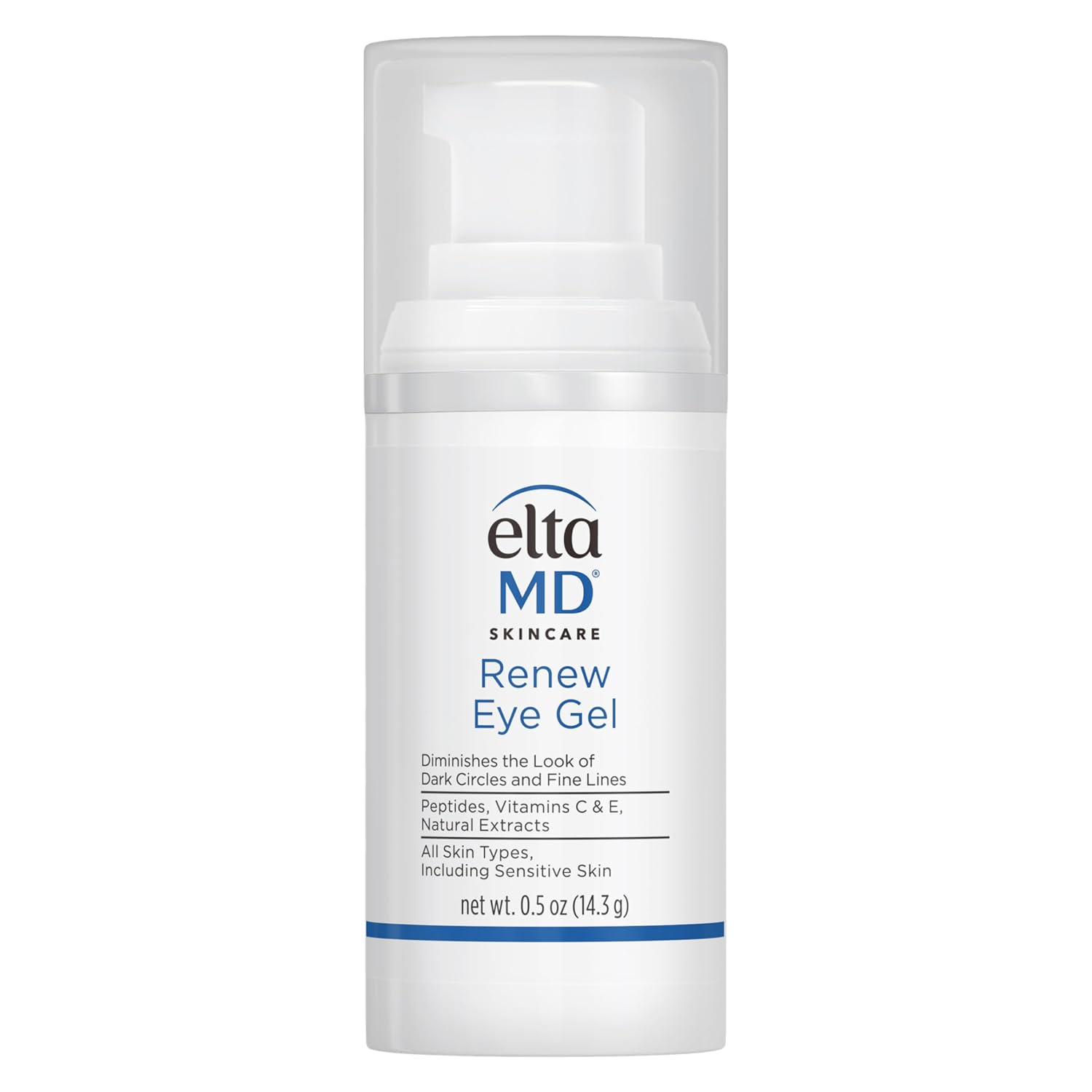 Eltamd Renew Eye Gel, Eye Serum For Dark Circles And Puffiness, Under Eye Serum, Minimizes Fine Lines And Wrinkles, 0.5 Oz Pump