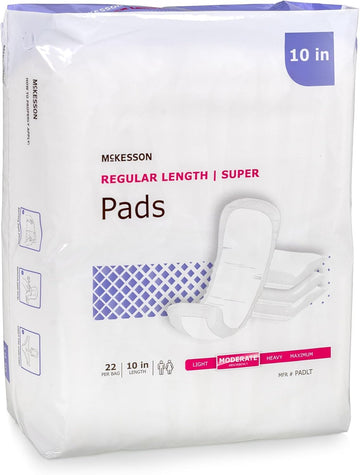 Mckesson Super Pads For Women, Incontinence, Moderate Absorbency, 8 1/2 In, 22 Count, 1 Pack