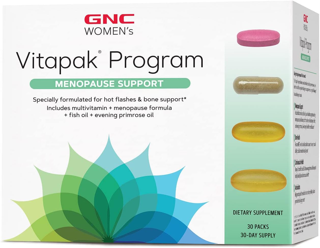 Gnc Gnc Women'S Menopause Support Vitapak | Targeted For Hot Flashes & Bone Health | Hormone Balance Supplements For Women | 30 Count