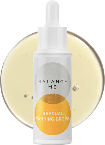 Balance Me Gradual Tanning Drops 30Ml, Face Self Tanner For Bronzing, Fake Tan Alternative With Vitamin E And Aloe Vera To Hydrate