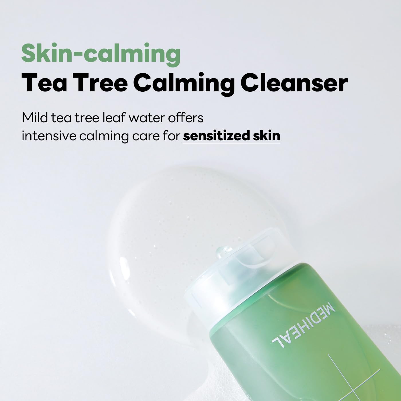 Mediheal Teatree Calming Ampoule Cleanser Special Set (6.76 Fl Oz + 1.69 Fl Oz) - Moisture And Calming Synergy With Teatree & Ectoin : Beauty & Personal Care