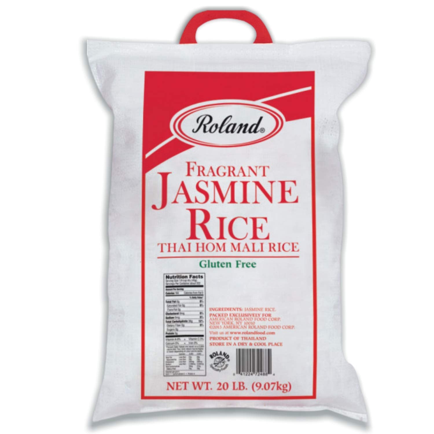 Roland Foods Fragrant Jasmine Rice From Thailand, 20 Lb Bag