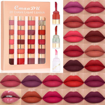 Evpct Wine Lip Tint Stain 6 Colors Set Long Lasting Waterproof, Warm Pink Neutral Nude Brown Deep Cranberry Mauve Pink Berry Wine Bottles Lip Tint Stain Peel Off Liquid Lipstick Set, 05