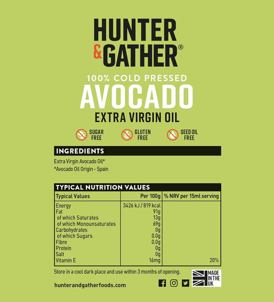 Hunter & Gather Extra Virgin Avocado Oil 250Ml & Avocado Mayonnaise 250G | Cold Pressed, Unrefined, Bottled In Uk | Made With British Free Range Egg Yolk | Paleo, Keto, Sugar, Seed-Oil & Gluten Free