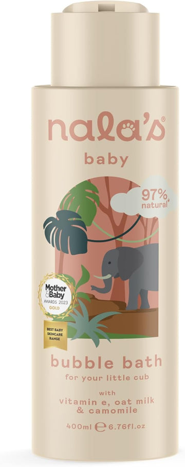Nala'S Baby Bubble Bath | Award-Winning | 97% Natural | Dermatologically-Tested And Paediatrician-Approved | Soothing Oat Milk, Camomile And Vitamin E | Vegan | 400Ml | Nalas Baby