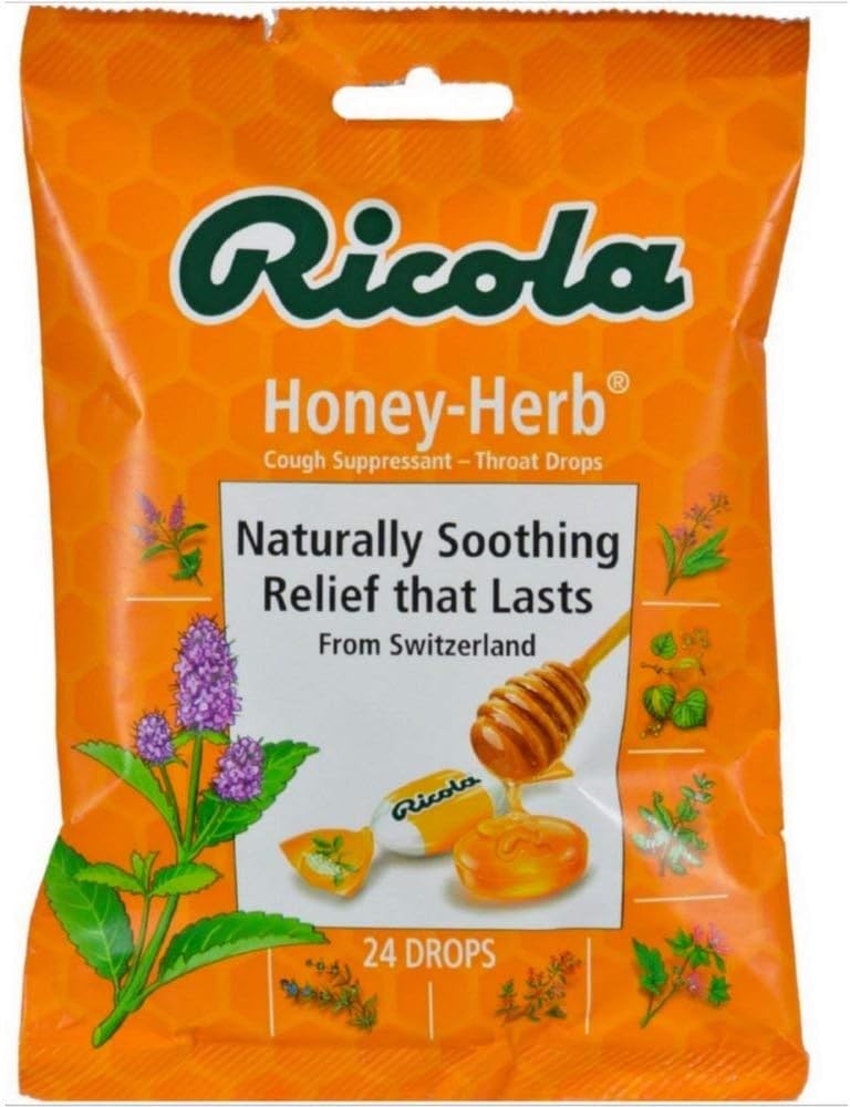 Ricola Throat Drops Natural Honey Herb 24 Each (Pack of 7)7