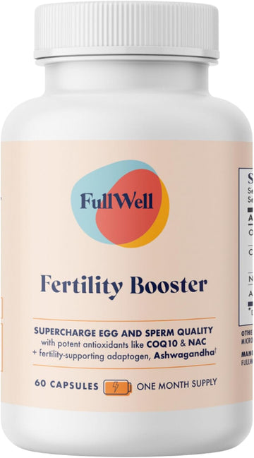 Fertility Booster For Men & Women | Conception Support For Healthy Egg Quality, Sperm Motility And Strength | Dietitian-Formulated | Ashwagandha, Coq10 & Nac, 3Rd Party Tested, 30 Servings