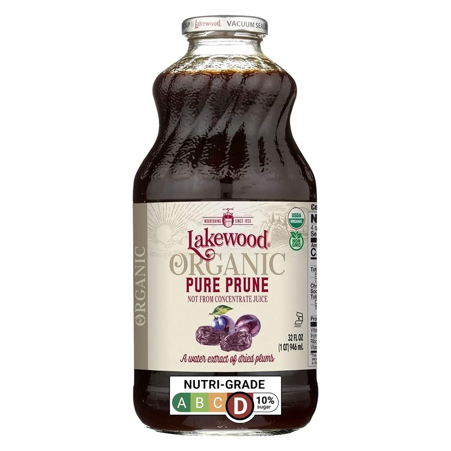 Lakewood Organic 100% Juice Pure Prune (1 X 32 FL OZ)