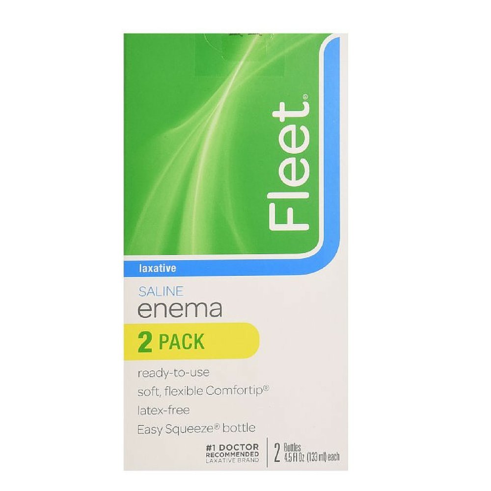 Fleet Laxative Saline Enema for Adult Constipation, 4.5 fl oz, 2 Bottles (6 Pack) : Health & Household