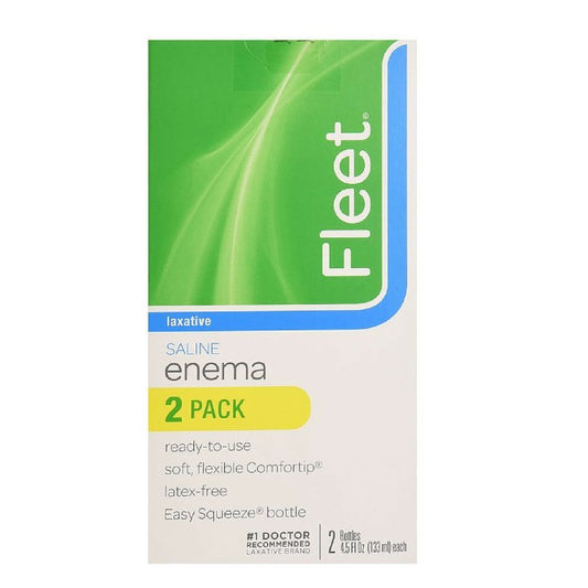 Fleet Laxative Saline Enema for Adult Constipation, 4.5 fl oz, 2 Bottles (6 Pack) : Health & Household